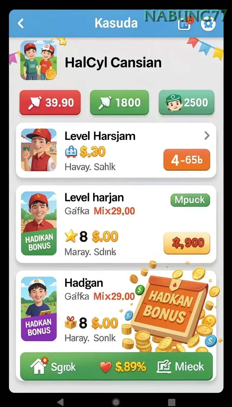 Cuplikan layar SLOTSRI — pengaturan akun